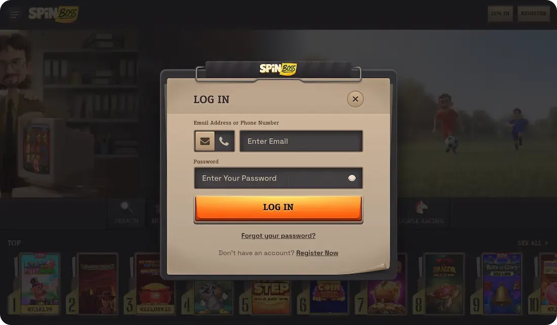 spinboss casino login email