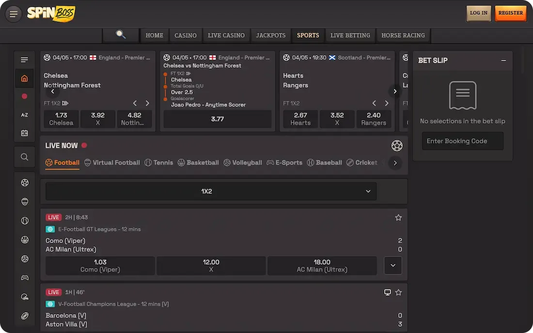 spinboss casino sport